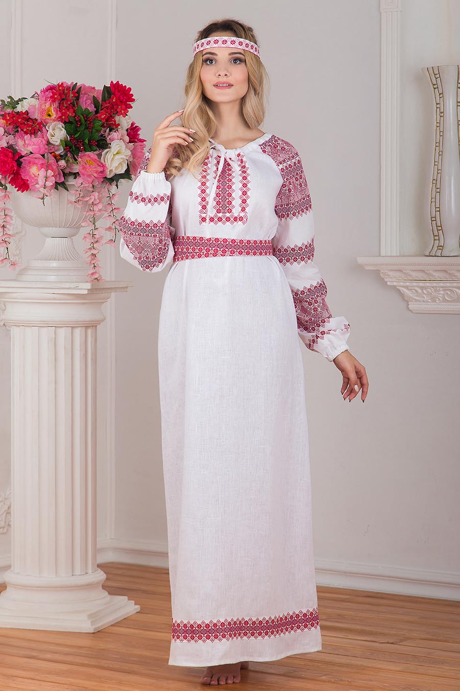 A playful frame from Women in Slavic costumes — online in Conakry